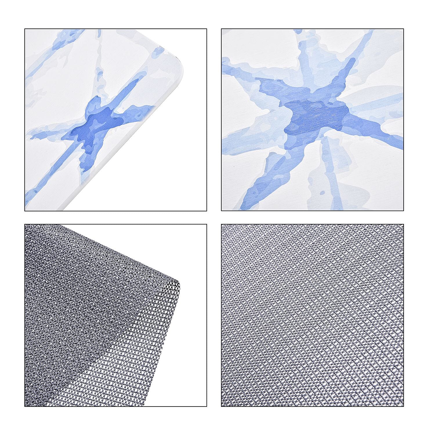 Super Absorbent Geometric Pattern Diatomaceous Earth Bath Mat - Blue 7133649 8