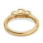 14K Yellow Gold SGL Certified (I1) Natural Yellow Diamond 3 Stone Ring 1.00 Ct