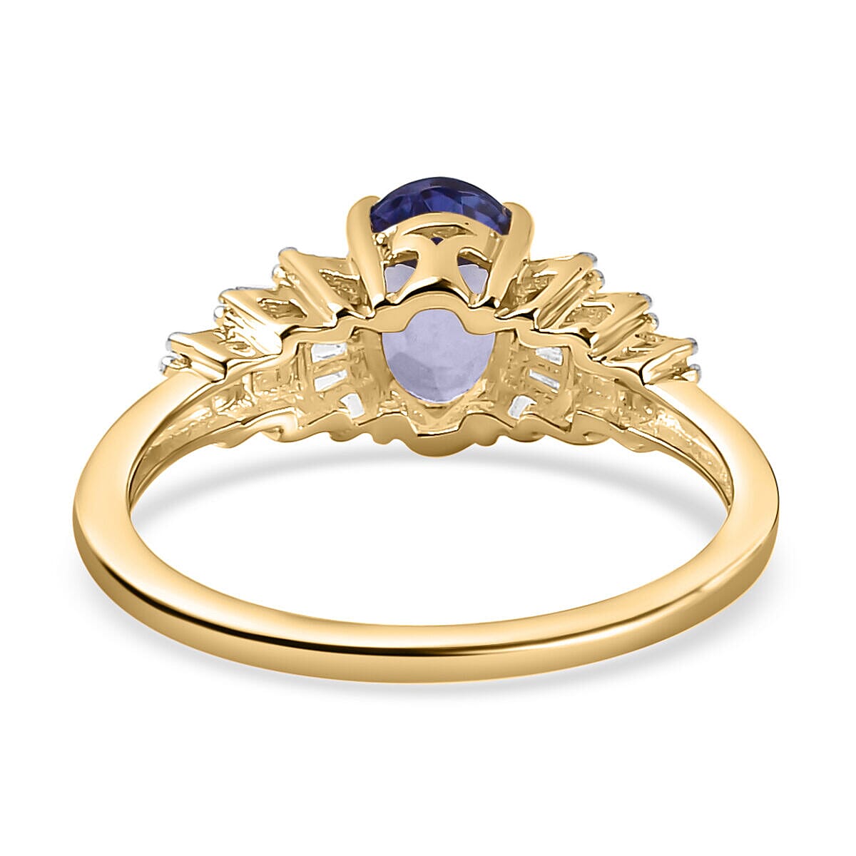 9K Yellow Gold Tanzanite and Diamond Ring 1.00 Ct. 7275673 4
