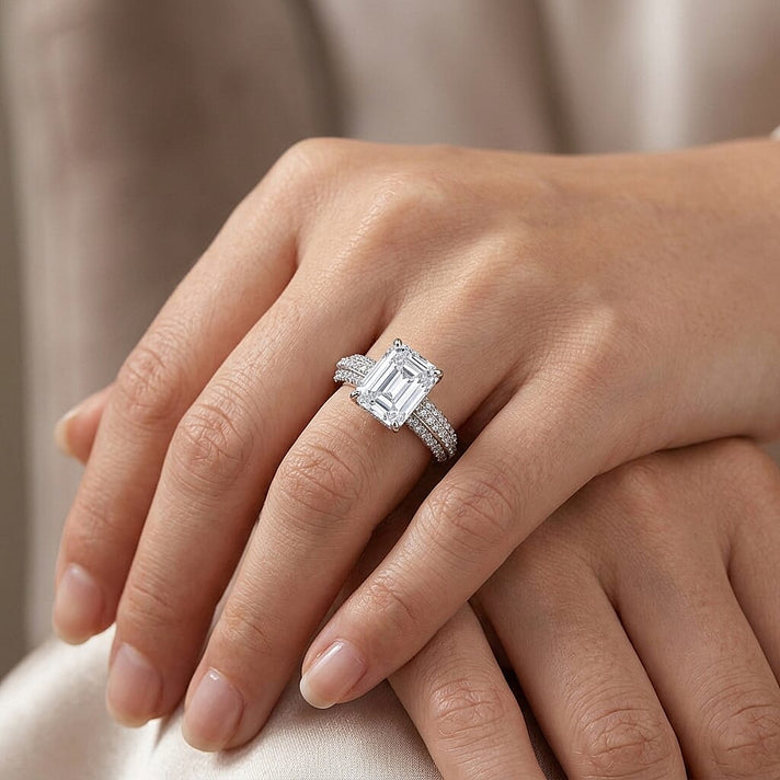 D'Joy Moissanite (VS-E-F) Forever Ring in Rhodium Overlay Sterling Silver 3.77 Ct. 8516561 2