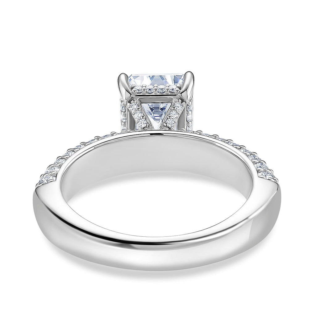 Super Find - D'Joy Moissanite (VS-E-F) Forever Ring in Rhodium Overlay Sterling Silver 3.77 Ct.