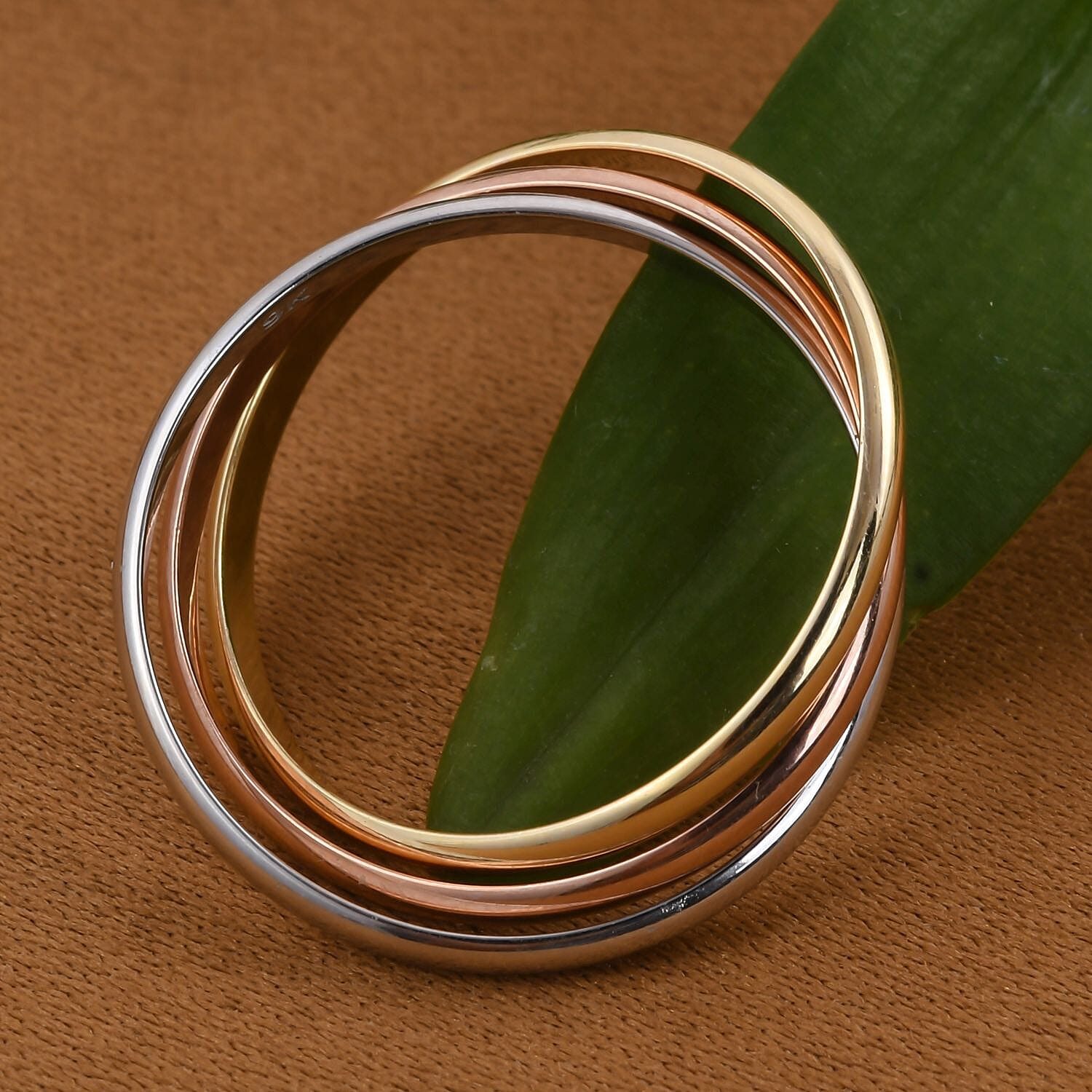 Vicenza Closeout - Designer Inspired 9K Yellow, White and Rose Gold Ring 7319320 1