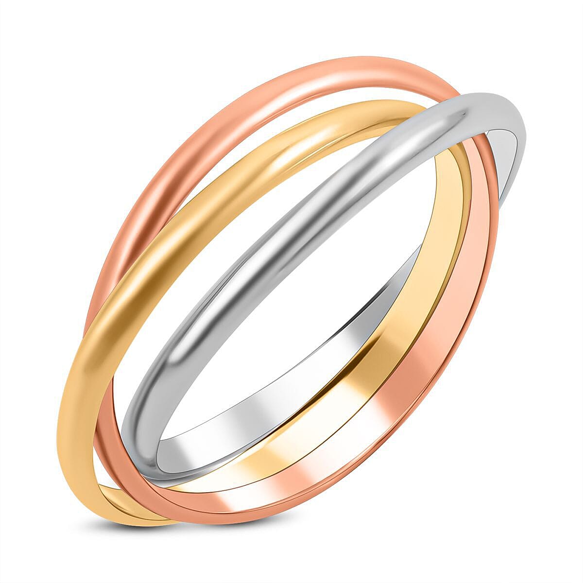 Vicenza Closeout - Designer Inspired 9K Yellow, White and Rose Gold Ring 7319320 3