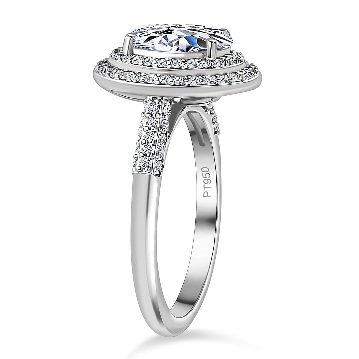 LUXURIANT 950 Platinum IGI Certified (VS-EF) Lab Grown Diamond Ring 2 Ct 8062843 4
