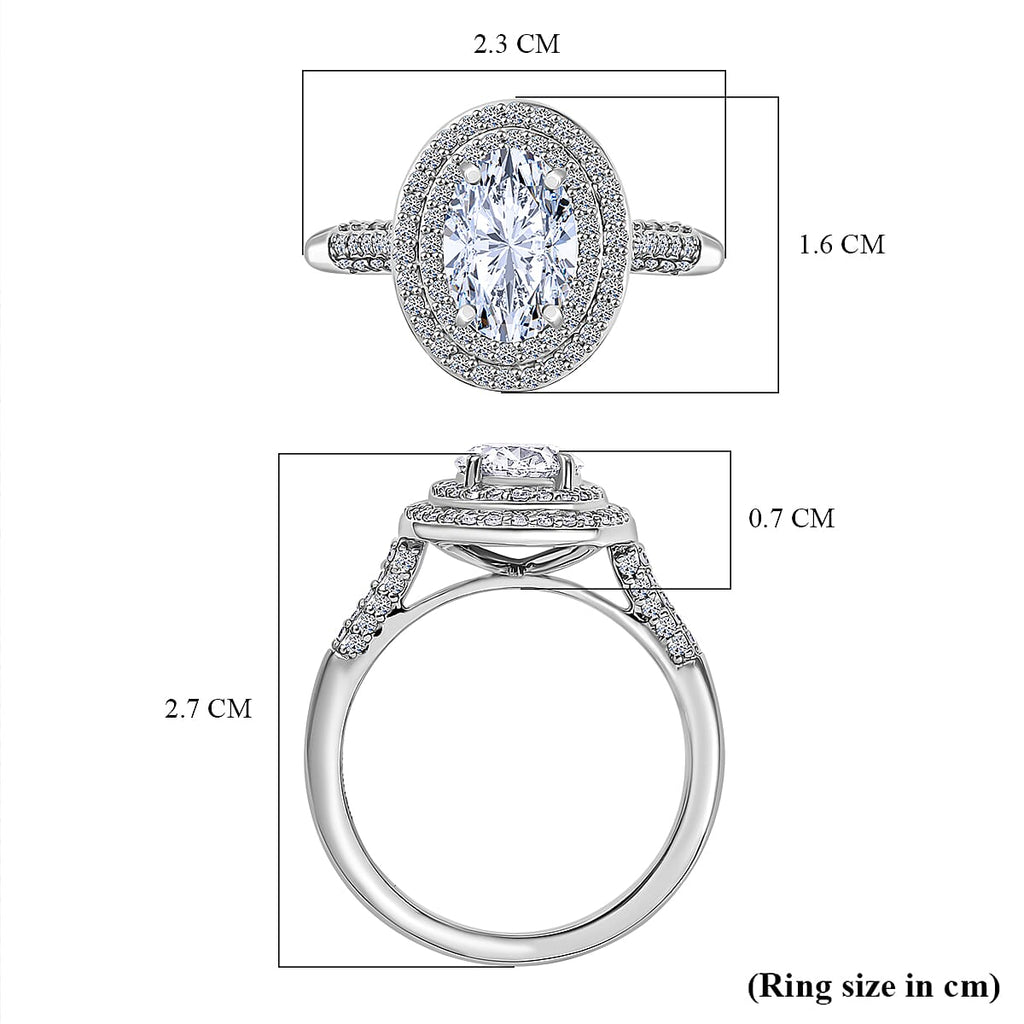 Super Find - Luxuriant Diamond 950 Platinum IGI Certified (VS-EF) Lab Grown Diamond Ring 2.09 Ct, Platinum Wt. 6.52 Gms.