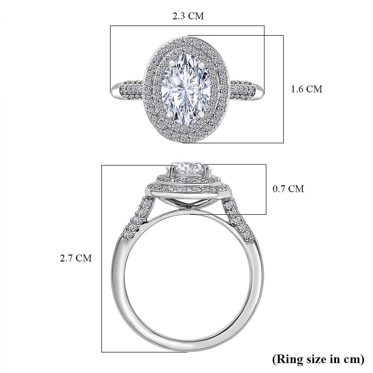 LUXURIANT 950 Platinum IGI Certified (VS-EF) Lab Grown Diamond Ring 2 Ct 8062843 6