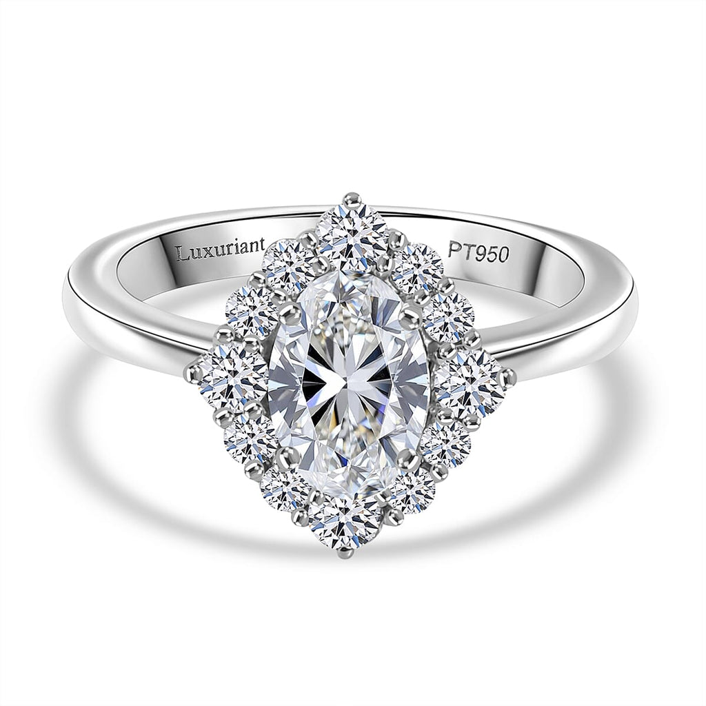 Luxuriant 950 Platinum IGI Certified Lab Grown Diamond (VS-EF) Ring 1.50 Ct.