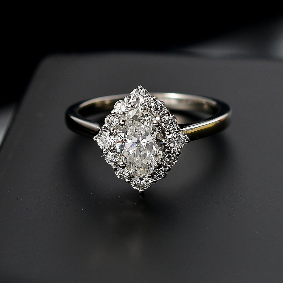 LUXURIANT 1.50 Ct. Lab Grown Diamond Halo Ring in 950 Platinum IGI Certified (VS-EF) 8099484 2