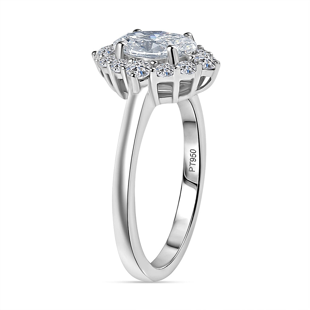 Luxuriant 950 Platinum IGI Certified Lab Grown Diamond (VS-EF) Ring 1.50 Ct.