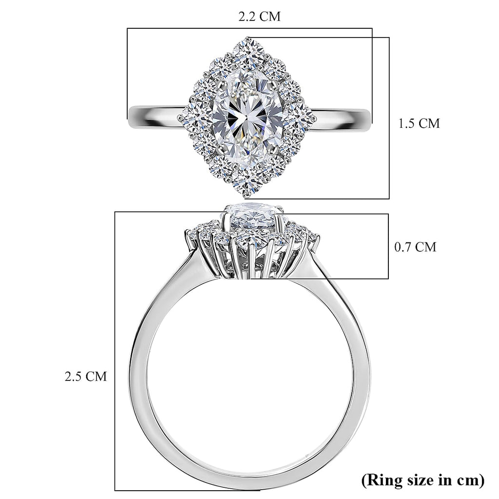 Luxuriant 950 Platinum IGI Certified Lab Grown Diamond (VS-EF) Ring 1.50 Ct.