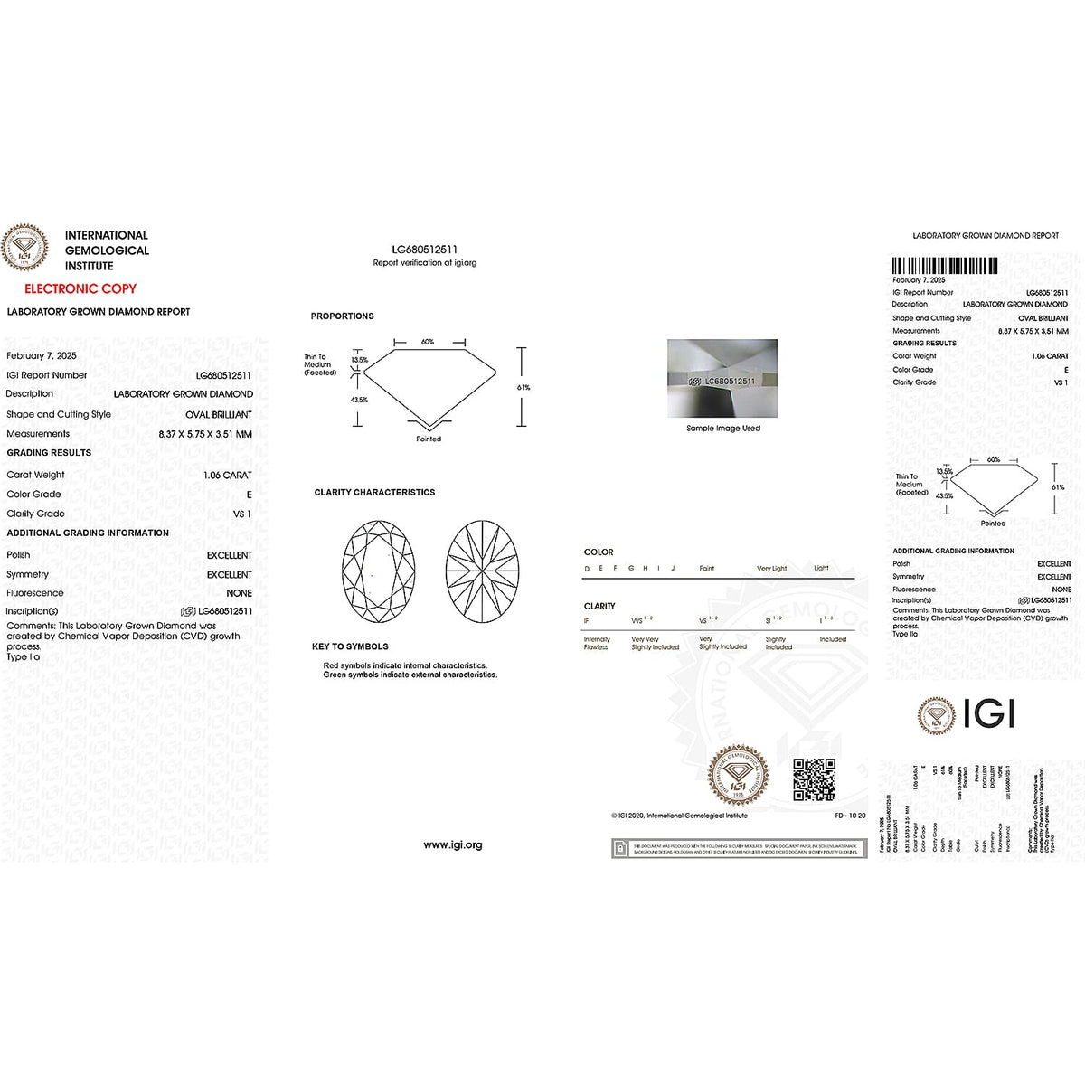 LUXURIANT 1.50 Ct. Lab Grown Diamond Halo Ring in 950 Platinum IGI Certified (VS-EF) 8099484 7