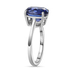 RHAPSODY 950 Platinum AAAA Tanzanite Solitaire Ring 4.13 Ct