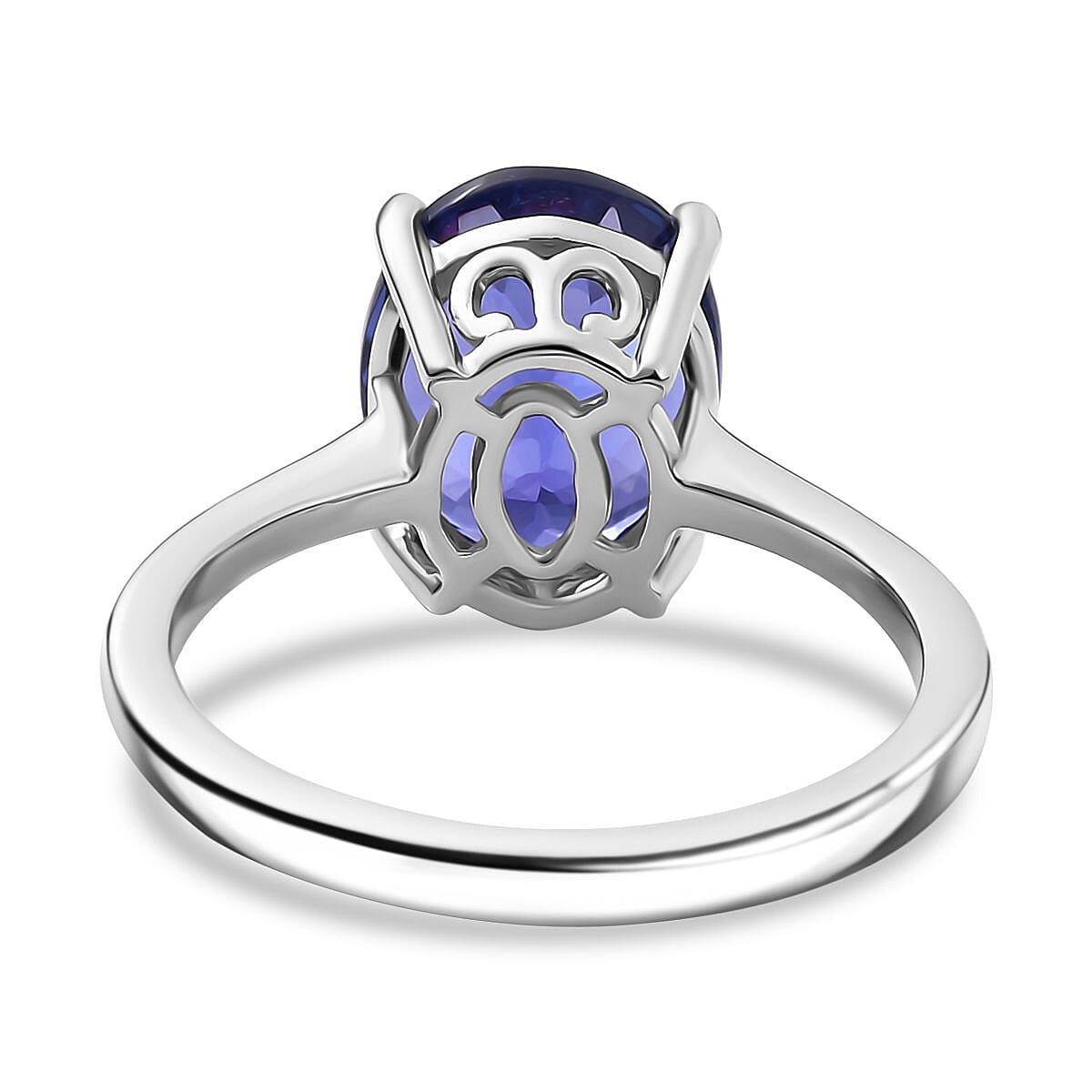 RHAPSODY 950 Platinum AAAA Tanzanite Solitaire Ring 4.13 Ct 7963741 4