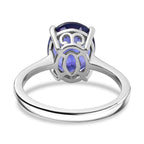 RHAPSODY 950 Platinum AAAA Tanzanite Solitaire Ring 4.13 Ct