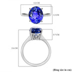 RHAPSODY 950 Platinum AAAA Tanzanite Solitaire Ring 4.13 Ct