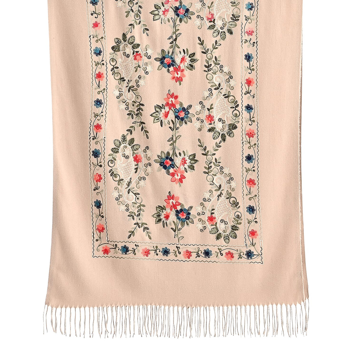 Super Soft Floral Embroidery Scarf (Size 180 x 70 cm) - Brown 8274860 5