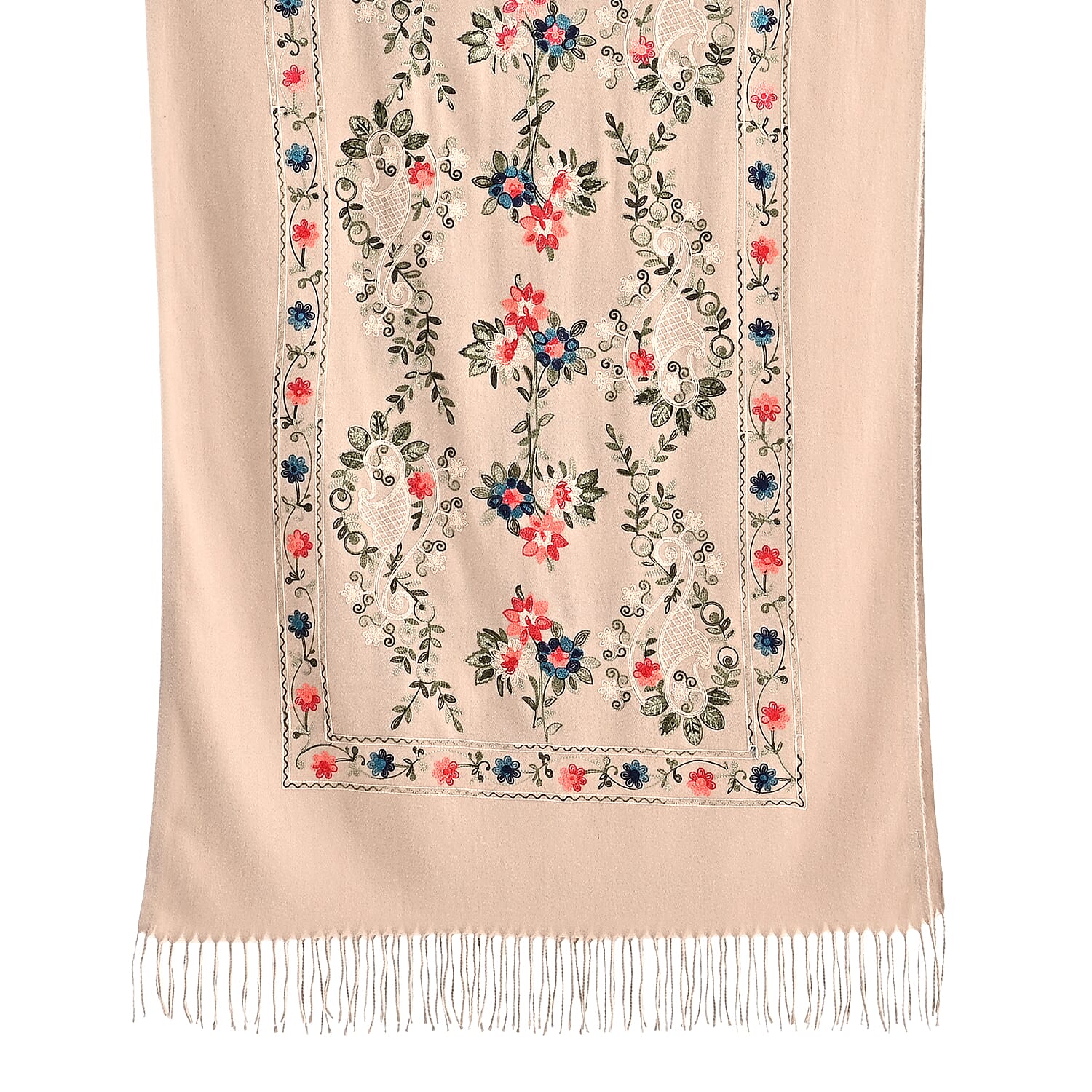 Super Soft Floral Embroidery Scarf (Size 180 x 70 cm) - Brown 8274860 5