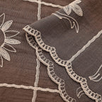 Super Soft Oversized Floral Embroidery Scarf (180 x 65cm) - Brown