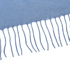 Super Soft Oversized Floral Embroidery Scarf (185 x 70cm) - Blue