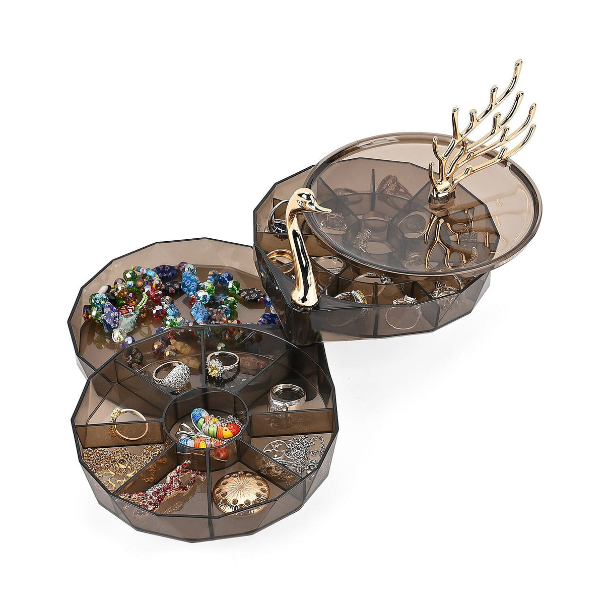Swan Shaped 3 Layer Jewellery Organiser 7634315 4