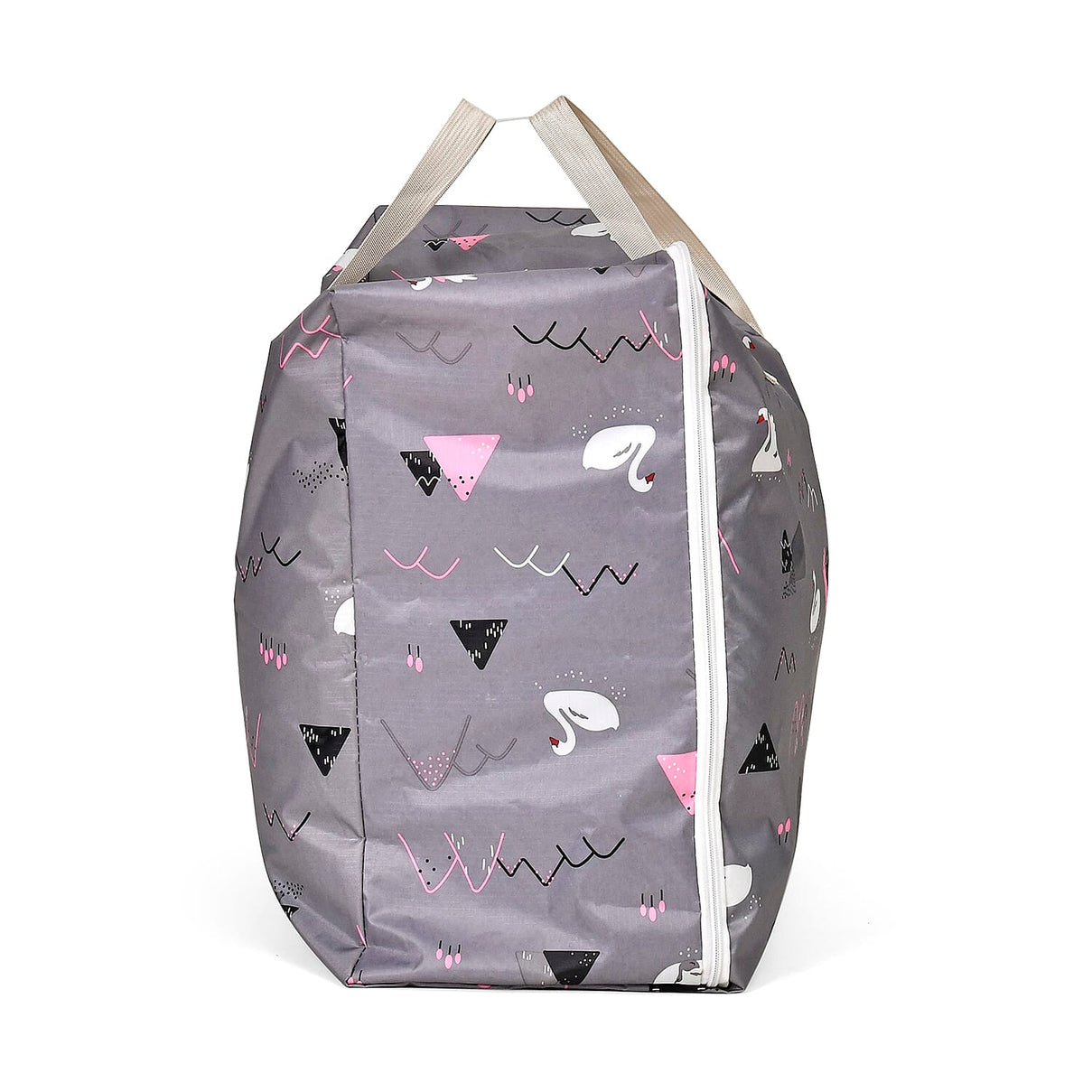 Set of 3 Swan Print Storage Bags - Grey 7695264 3
