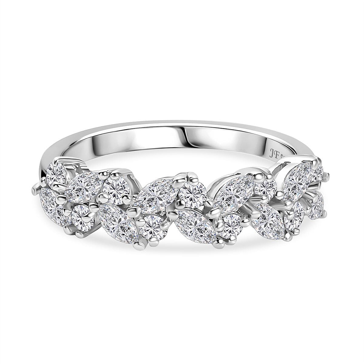Swarovski Zirconia Band Ring in Rhodium Overlay Sterling Silver  1.56 Ct. 8102554 0
