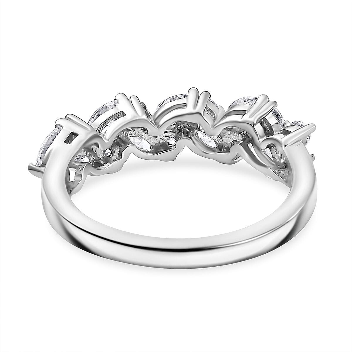Swarovski Zirconia Band Ring in Rhodium Overlay Sterling Silver  1.56 Ct. 8102554 5