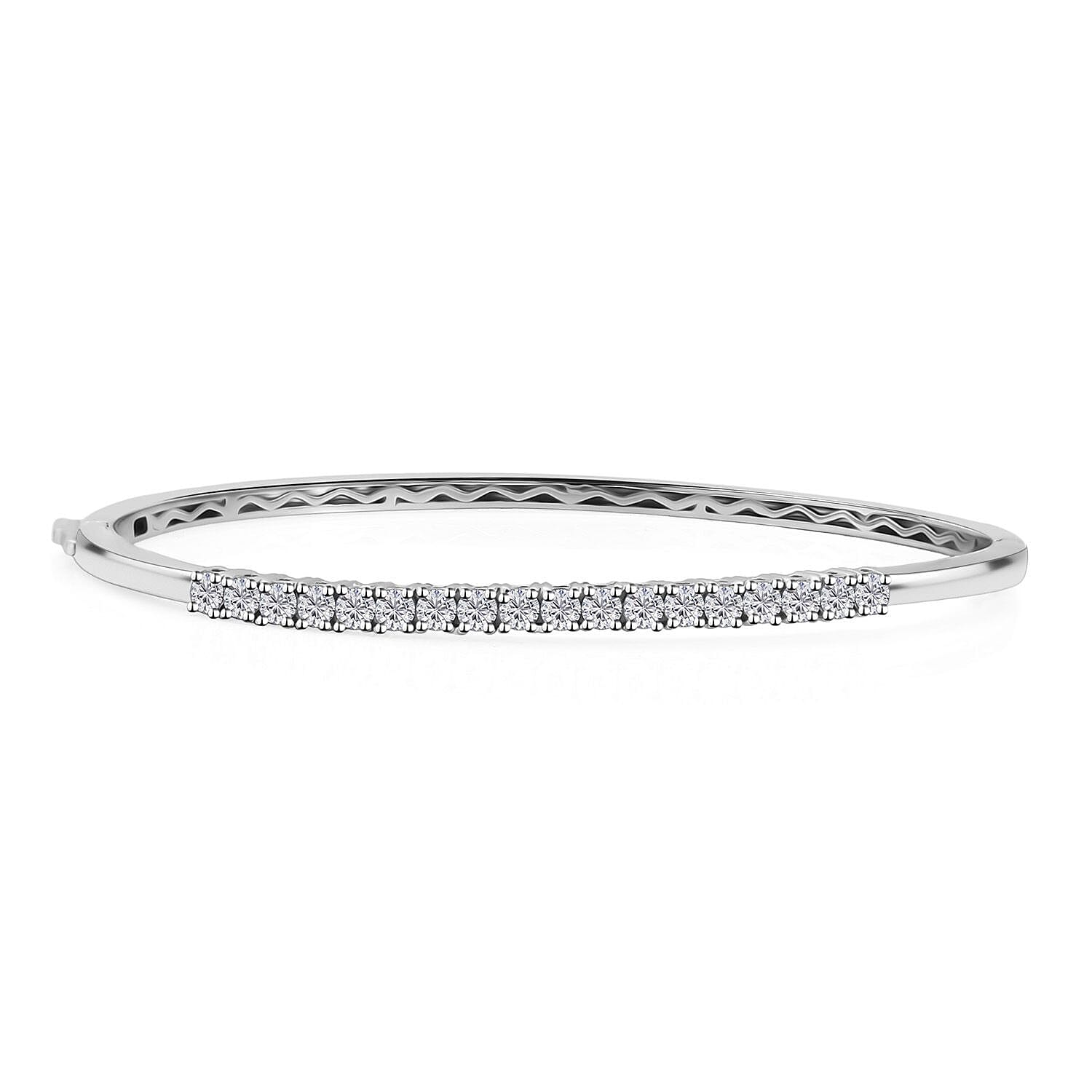 Swarovski Zirconia Bangle (Size - 7.5) in White Tone 3.64 Ct. 7966517 0