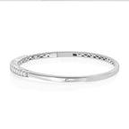 Swarovski Zirconia Bangle (Size - 7.5) in White Tone 3.64 Ct.
