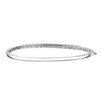 Swarovski Zirconia Bangle (Size - 7.5) in White Tone 3.64 Ct.