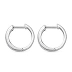 Swarovski Zirconia Hoop Earring in Rhodium Overlay Sterling Silver 0.94 Ct.