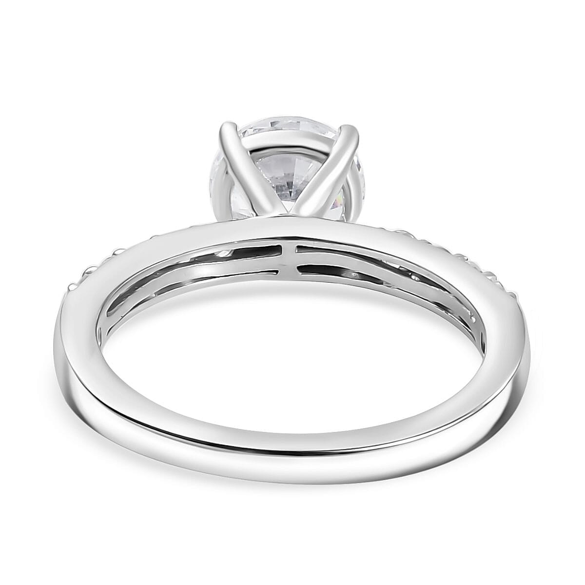 Swarovski Zirconia Solitaire Ring in Rhodium Overlay Sterling Silver  2.86 Ct. 8112883 5
