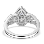 Swarovski Zirconia Ring in Rhodium Overlay Sterling Silver 3.71 Ct.