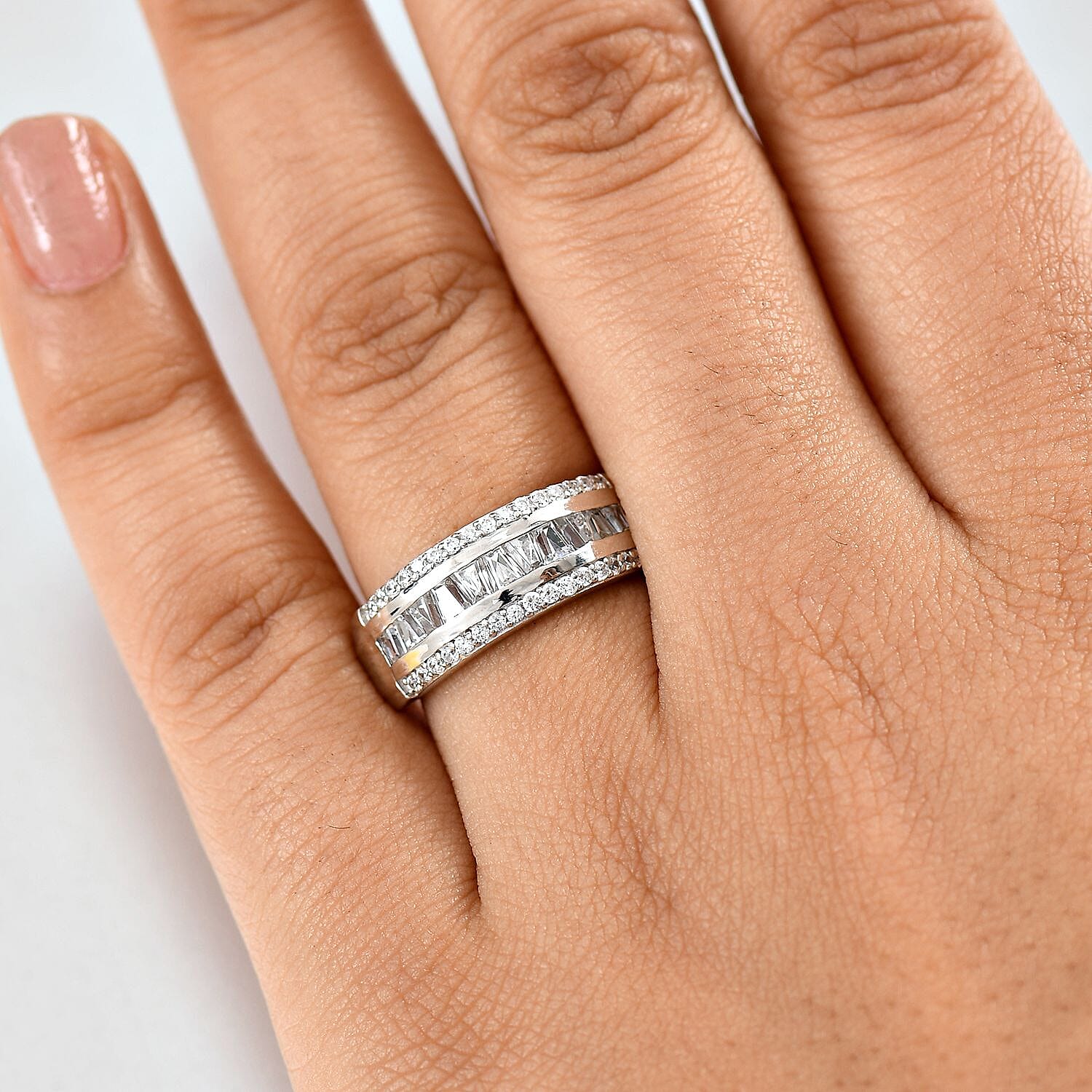Swarovski Zirconia Band Ring in Rhodium Overlay Sterling Silver  1.94 Ct. 8122100 3