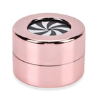 Rotating Ring Storage Box with Heart-Love Design (Size 5.5x5.5x4 cm) - Gold