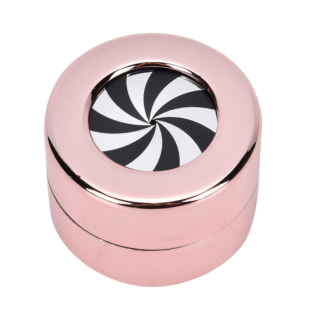 Rotating Ring Storage Box with Heart-Love Design (Size 5.5x5.5x4 cm) - Gold