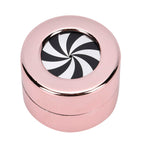 Rotating Ring Storage Box with Heart-Love Design (Size 5.5x5.5x4 cm) - Gold
