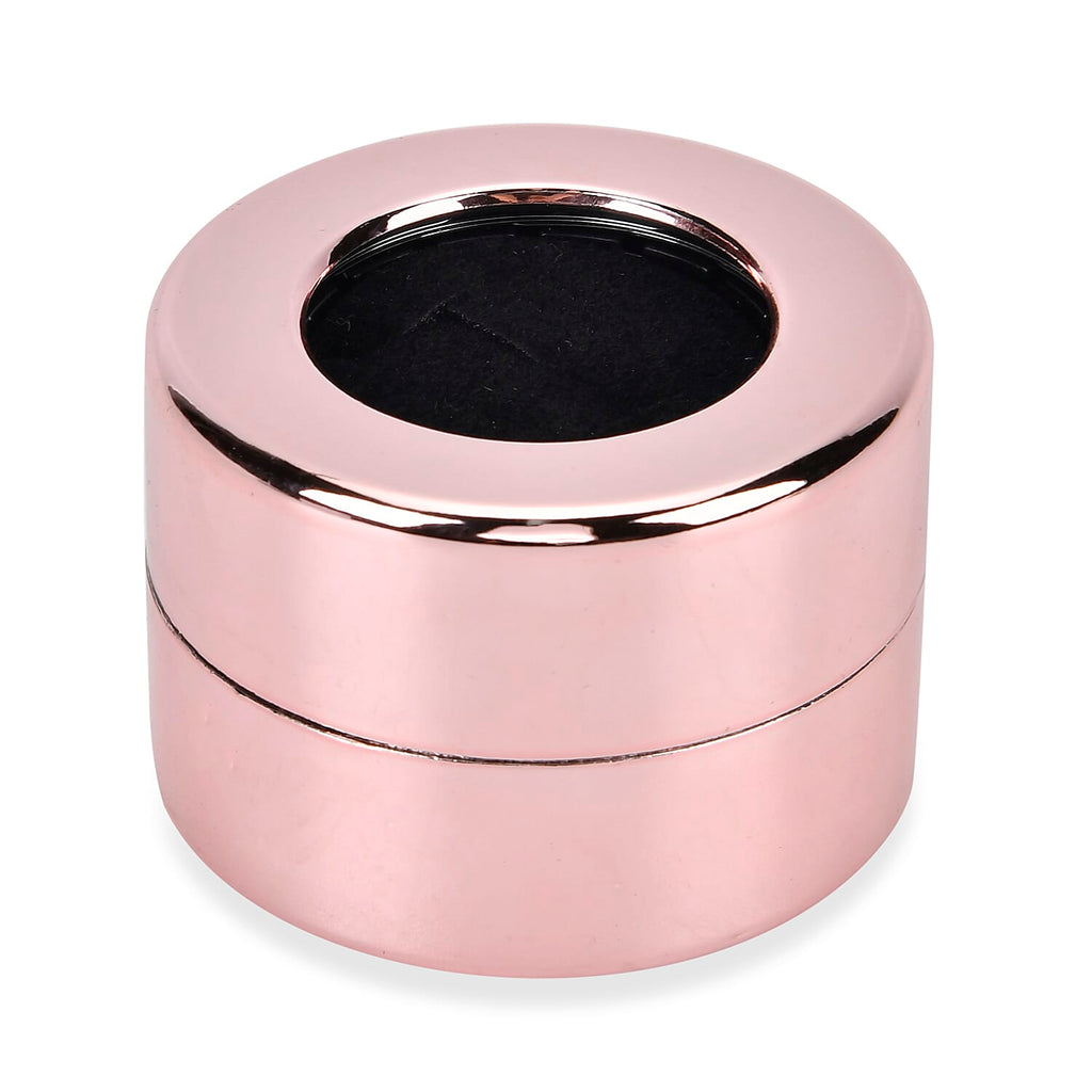 Rotating Ring Storage Box with Heart-Love Design (Size 5.5x5.5x4 cm) - Gold