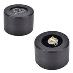Rotating Ring Storage Box with Heart-Love Design (Size 6x6x4 cm) - Black