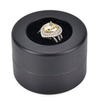 Rotating Ring Storage Box with Heart-Love Design (Size 6x6x4 cm) - Black