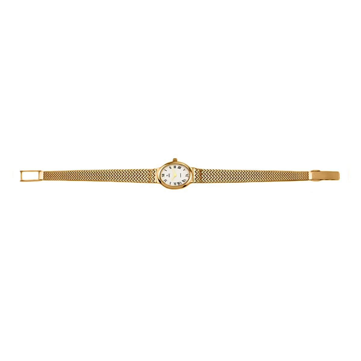 One Time Deal - Swiss Movement Watch in 9k Gold Woven Link Broad Bracelet 20.57 Grams 7756172 0