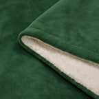 Symphony Home- Double Layer Sherpa Electric Heated Blanket with Overheating Protection & Detachable Controller (Power 160W, 200x150 cm) - Green