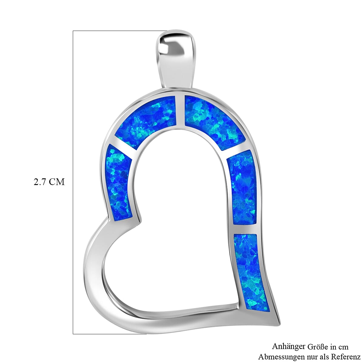 Enamelled Heart Pendant in Rhodium Overlay Sterling Silver 7814126 5