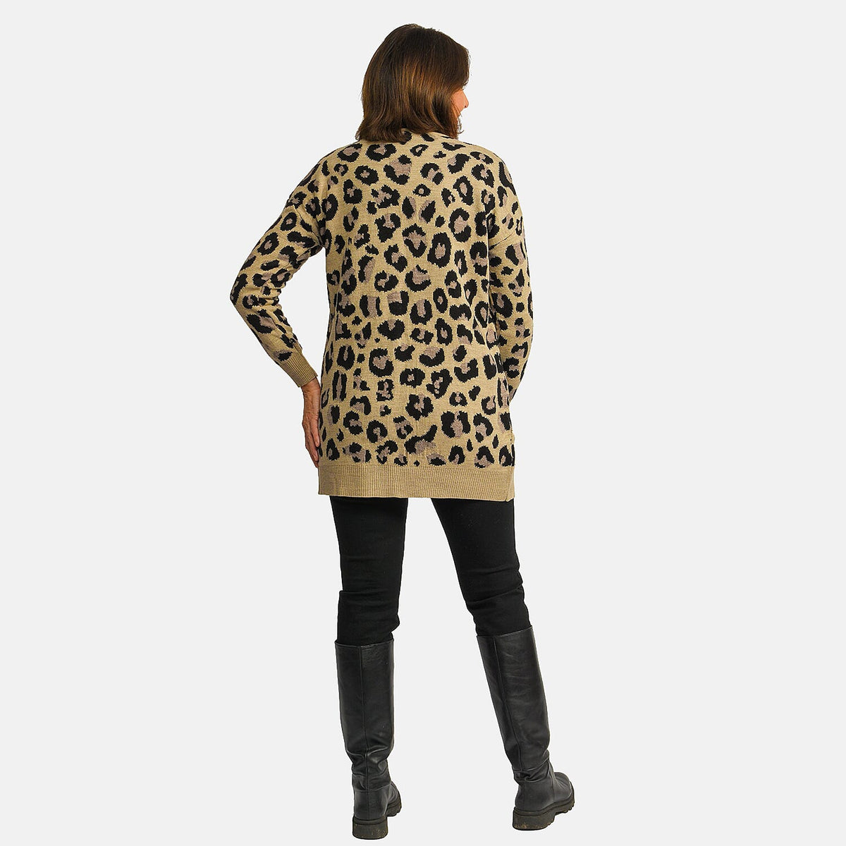 TAMSY Leopard Knit Cardigan 3885451 1