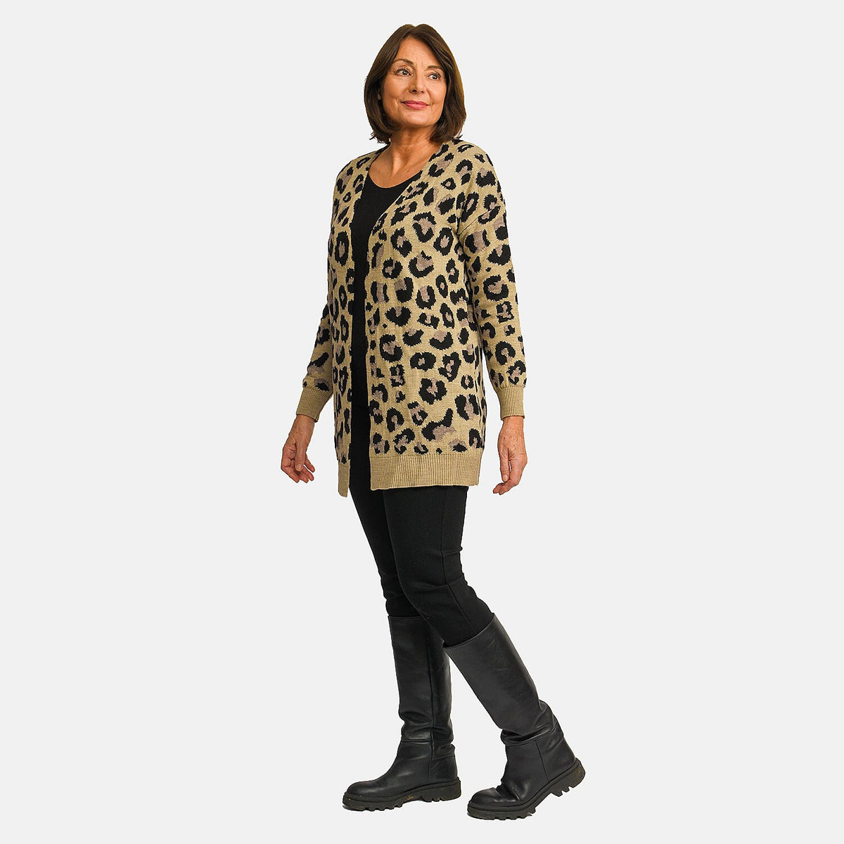 TAMSY Leopard Knit Cardigan 3885451 2