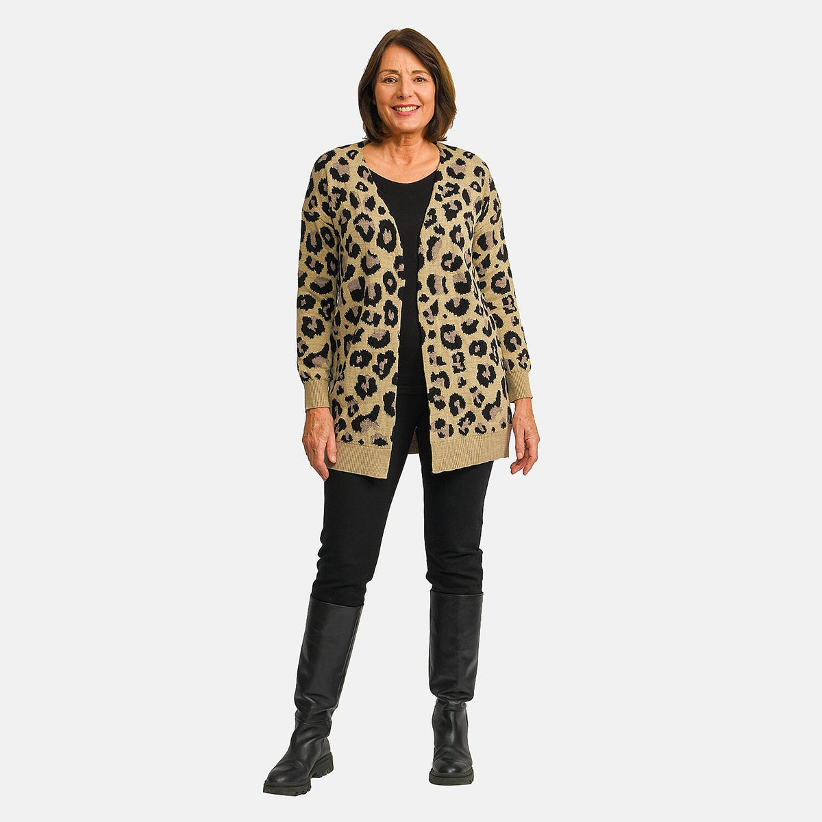 TAMSY Leopard Knit Cardigan 3885451 4