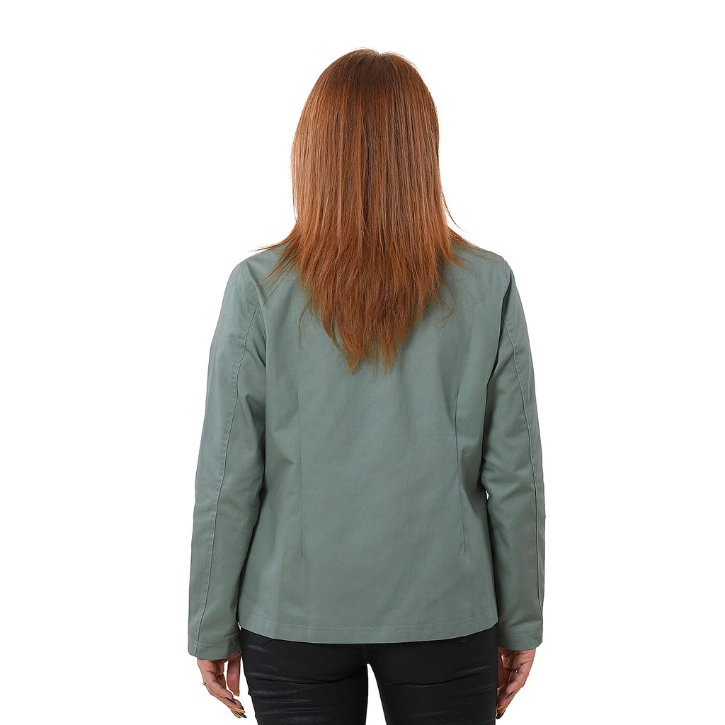 TAMSY 100% Cotton Jacket with Pockets (Size L) - Green
