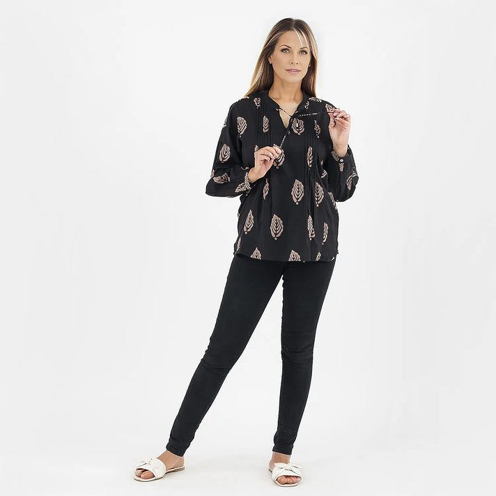 TAMSY Cotton Leaf Printed Top 8858574 1
