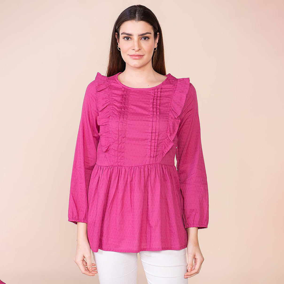 TAMSY Pure Cotton Women's Plain Top V32371620 3