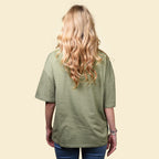 TAMSY 100% Cotton Slub Tee (Size:10) - Oil Green